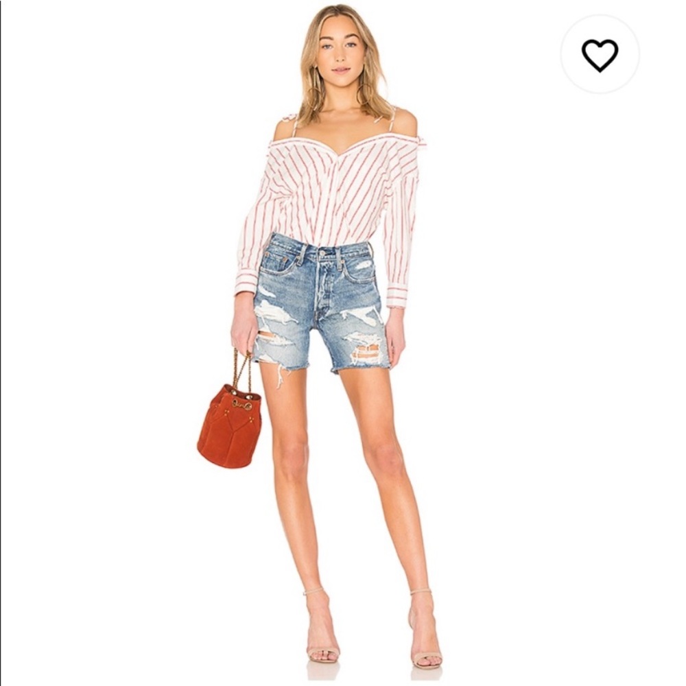 Alvina Tie Front Stripe Shirt Joie